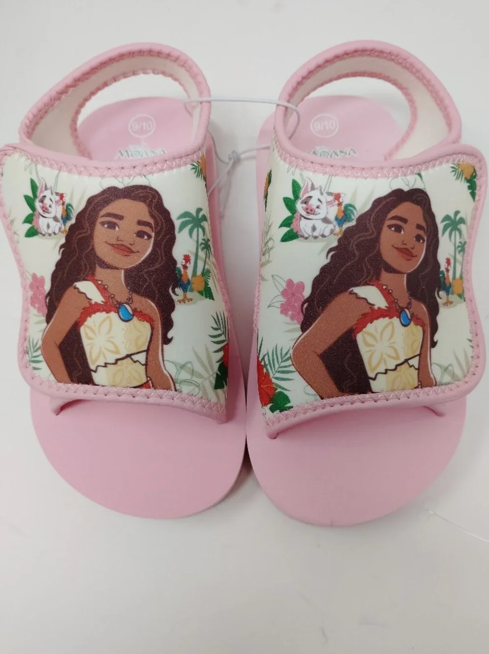 Disney Moana New Pink Girls Slide Sandals Size 9/10, Casualwear